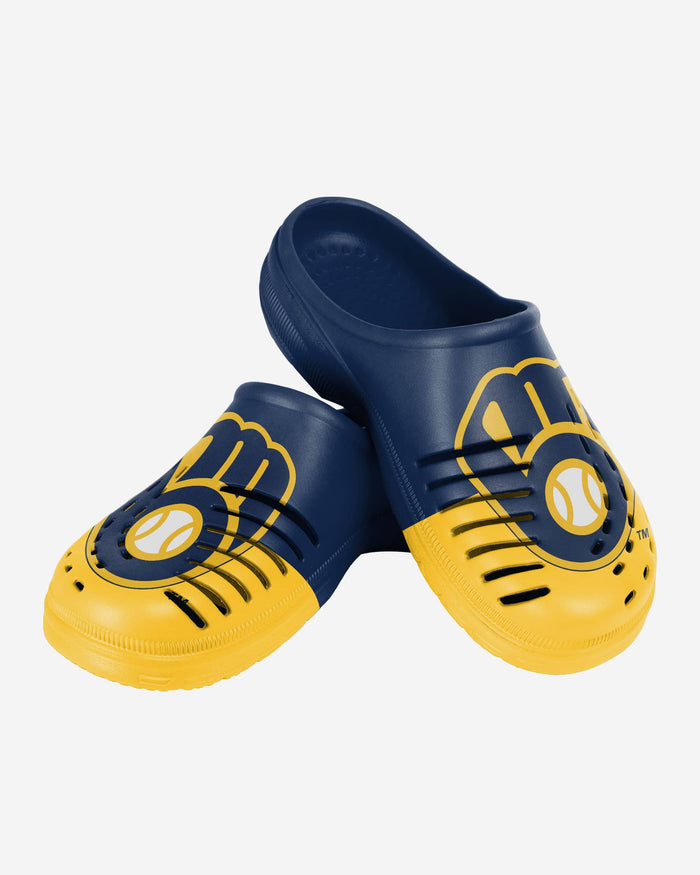 Milwaukee Brewers Mens Colorblock Big Logo Clog FOCO - FOCO.com