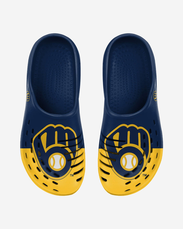 Milwaukee Brewers Mens Colorblock Big Logo Clog FOCO - FOCO.com