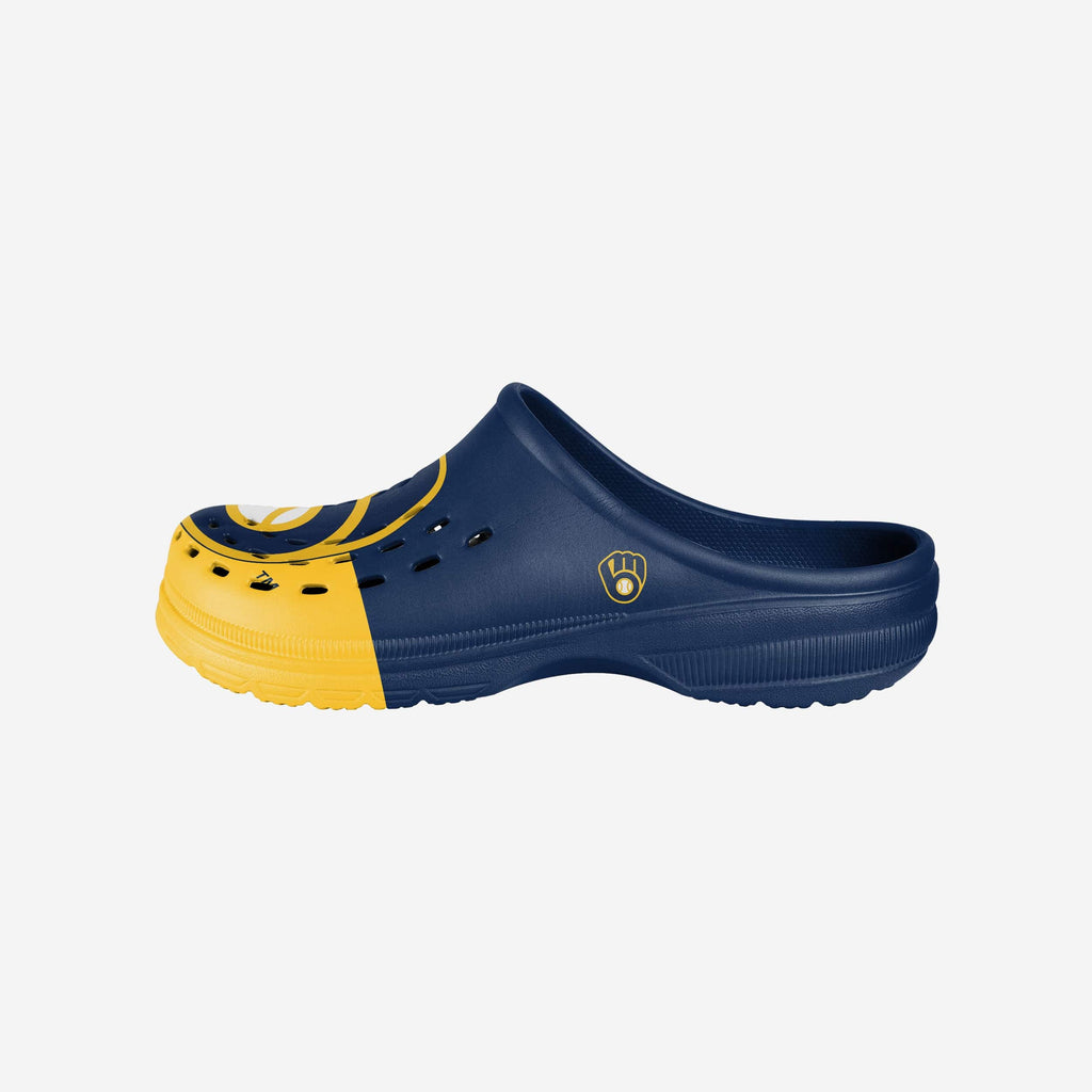 Milwaukee Brewers Mens Colorblock Big Logo Clog FOCO S - FOCO.com