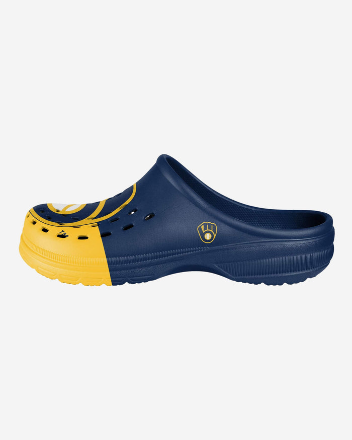 Milwaukee Brewers Mens Colorblock Big Logo Clog FOCO S - FOCO.com