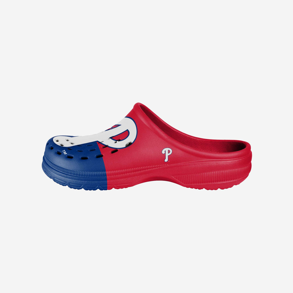 Philadelphia Phillies Mens Colorblock Big Logo Clog FOCO S - FOCO.com