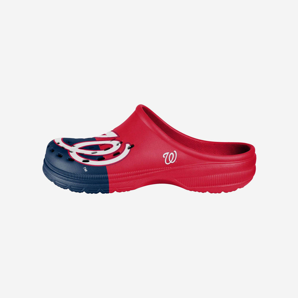 Washington Nationals Mens Colorblock Big Logo Clog FOCO S - FOCO.com