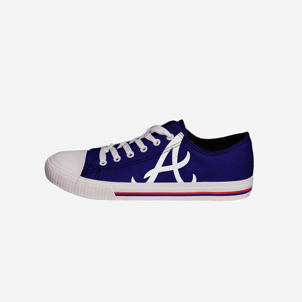 Atlanta Braves Mens Low Top Big Logo Canvas Shoe FOCO - FOCO.com