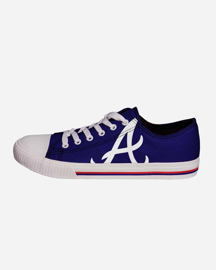 Atlanta Braves Mens Low Top Big Logo Canvas Shoe FOCO - FOCO.com