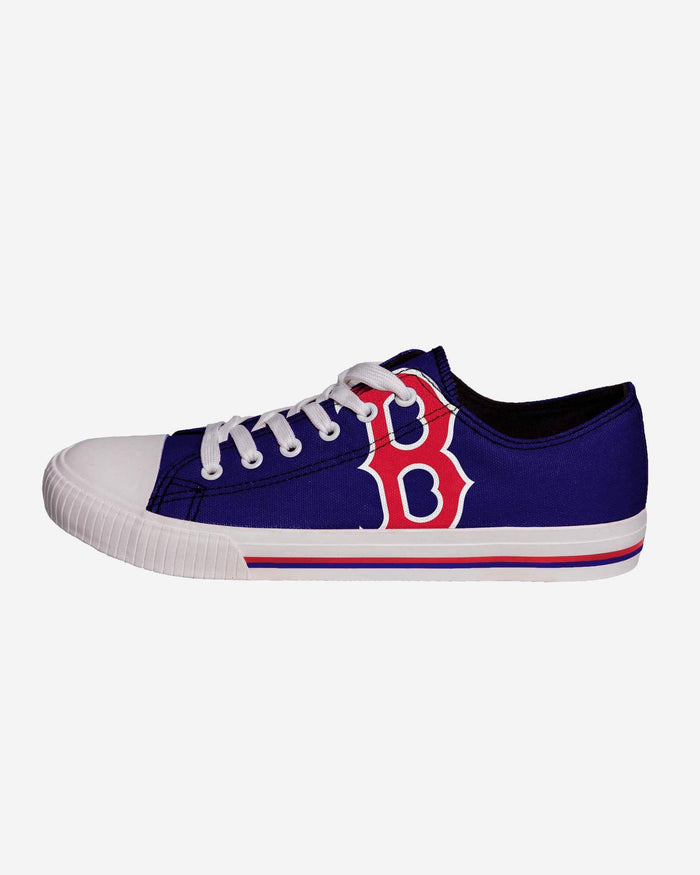 Boston Red Sox Mens Low Top Big Logo Canvas Shoe FOCO - FOCO.com