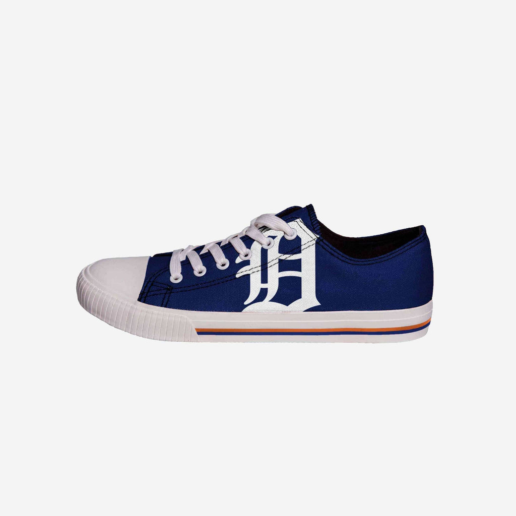 Detroit Tigers Mens Low Top Big Logo Canvas Shoe FOCO - FOCO.com