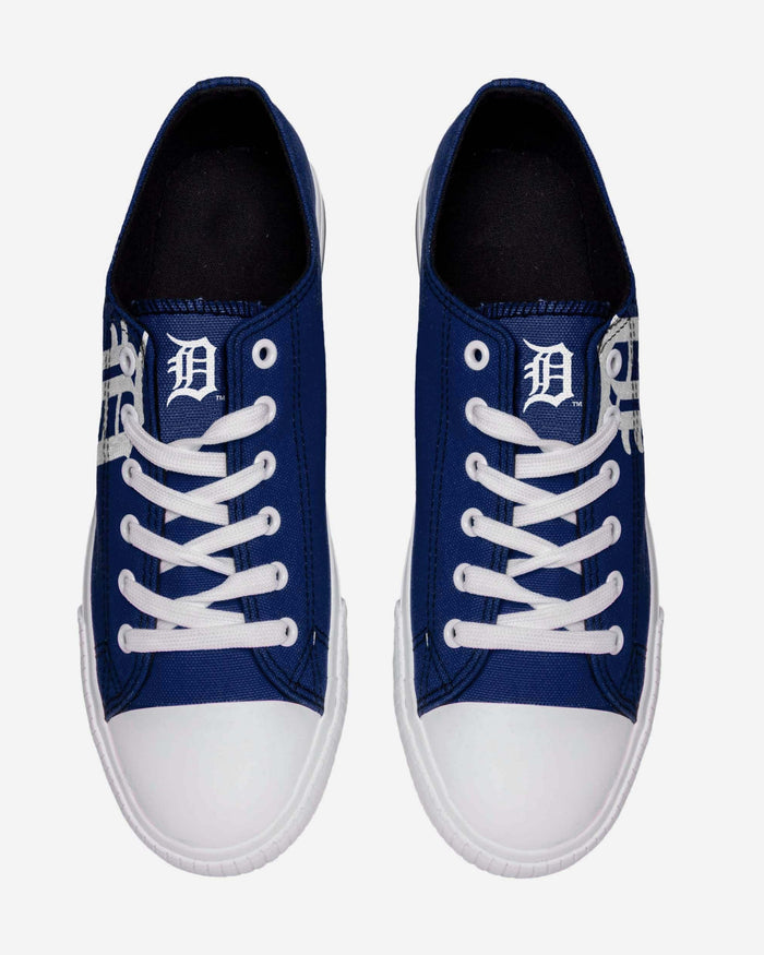 Detroit Tigers Mens Low Top Big Logo Canvas Shoe FOCO - FOCO.com