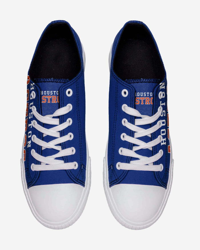 Houston Astros Mens Low Top Big Logo Canvas Shoe FOCO - FOCO.com