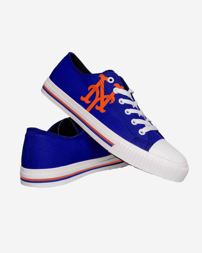 New York Mets Mens Low Top Big Logo Canvas Shoe FOCO - FOCO.com