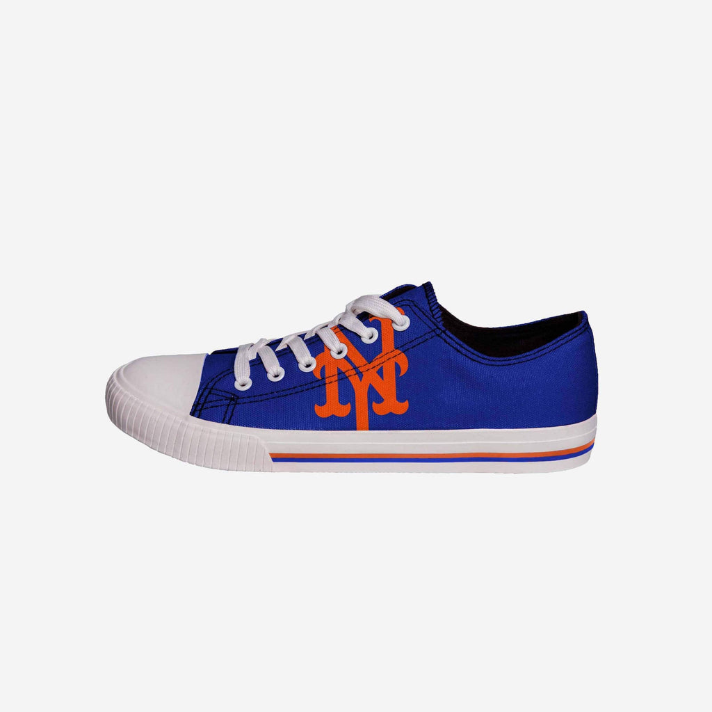 New York Mets Mens Low Top Big Logo Canvas Shoe FOCO - FOCO.com