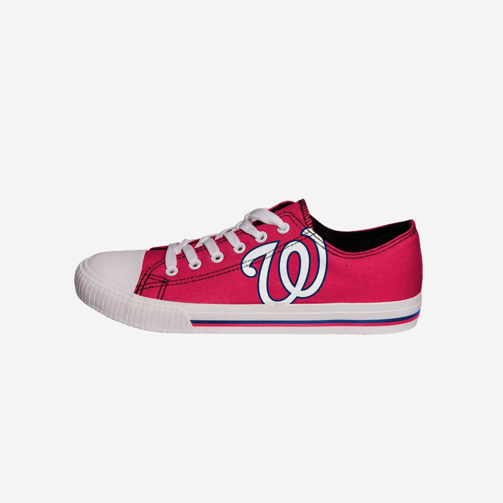 Washington Nationals Mens Low Top Big Logo Canvas Shoe FOCO - FOCO.com