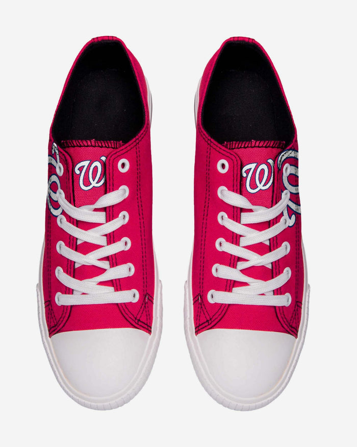 Washington Nationals Mens Low Top Big Logo Canvas Shoe FOCO - FOCO.com