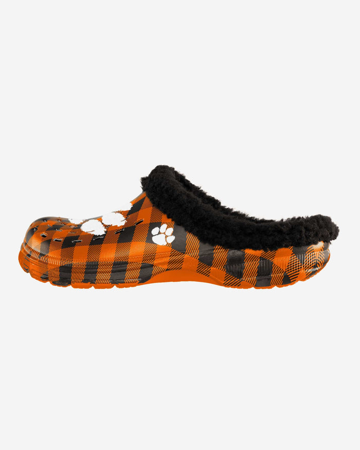 Clemson Tigers Sherpa Lined Buffalo Check Clog FOCO S - FOCO.com