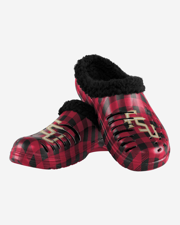 Florida State Seminoles Sherpa Lined Buffalo Check Clog FOCO - FOCO.com