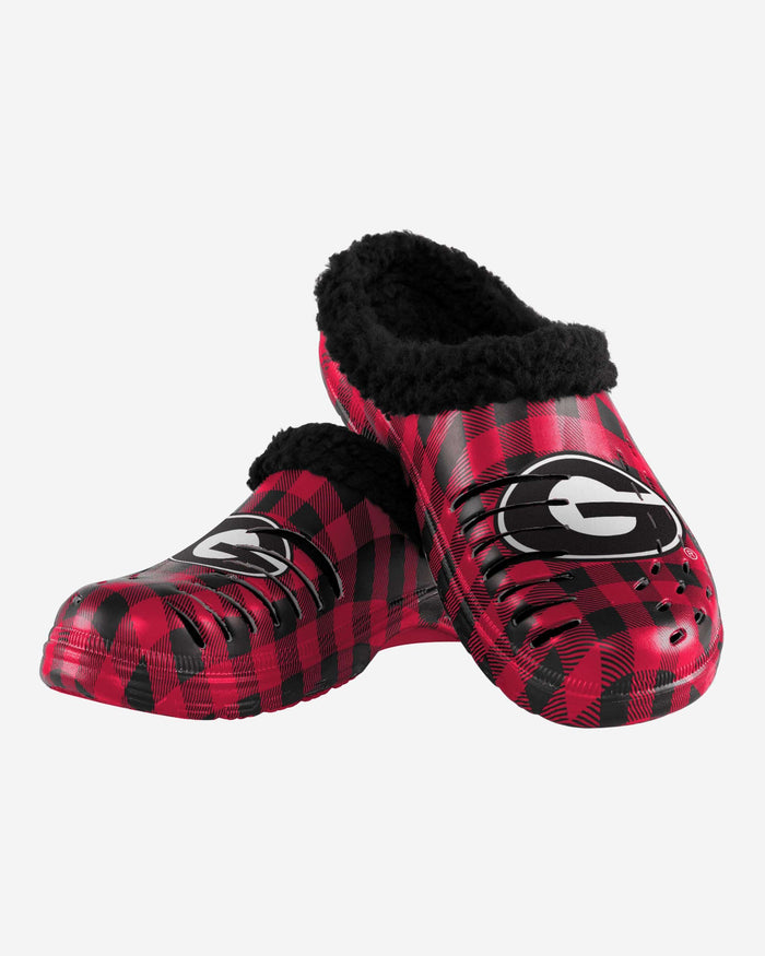 Georgia Bulldogs Sherpa Lined Buffalo Check Clog FOCO - FOCO.com