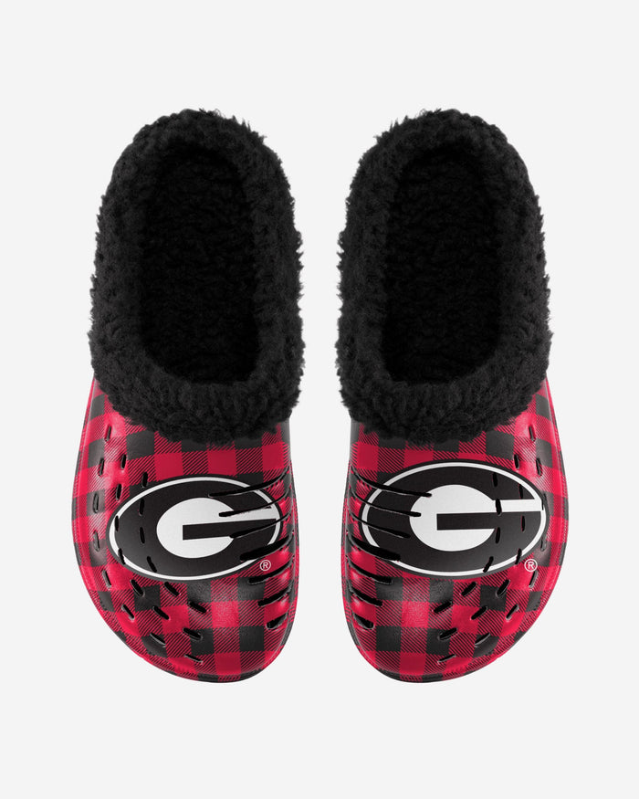 Georgia Bulldogs Sherpa Lined Buffalo Check Clog FOCO - FOCO.com