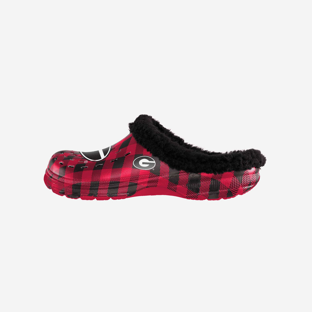 Georgia Bulldogs Sherpa Lined Buffalo Check Clog FOCO S - FOCO.com