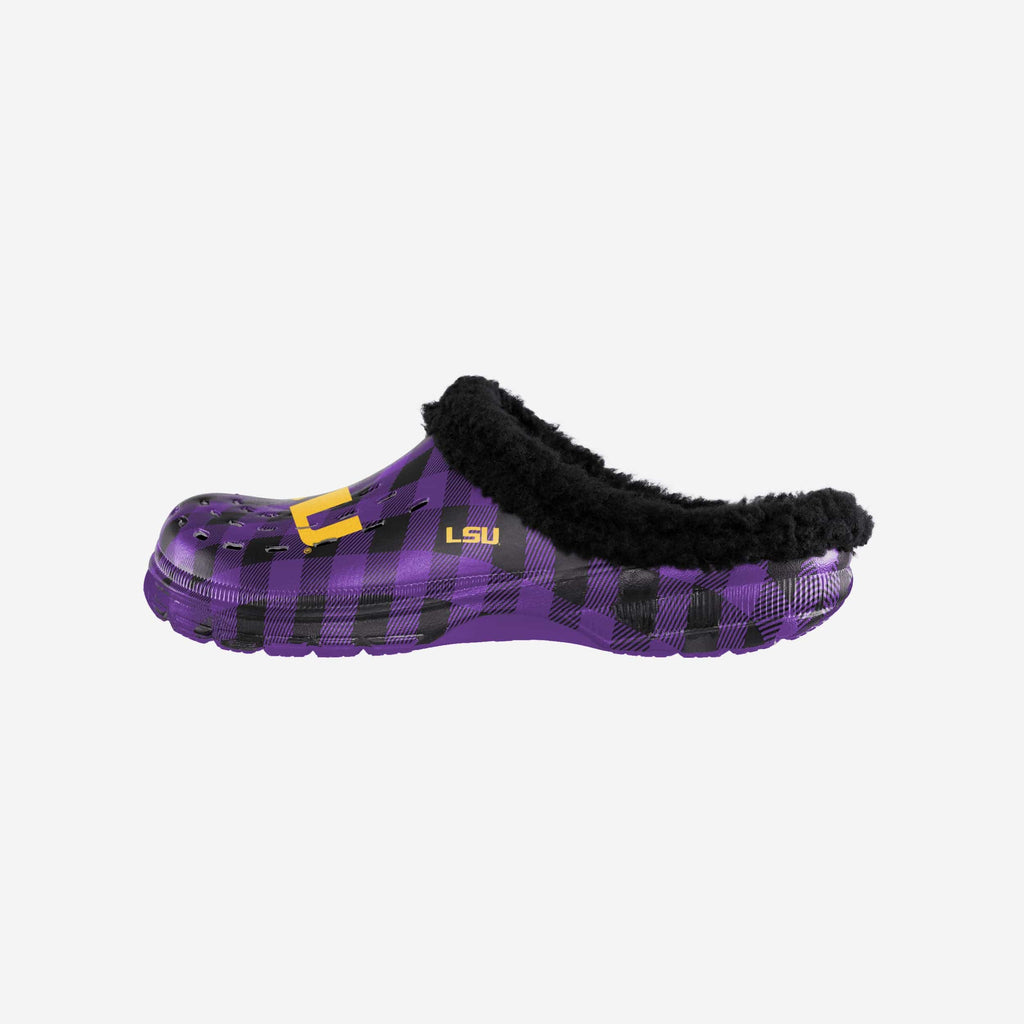 LSU Tigers Sherpa Lined Buffalo Check Clog FOCO S - FOCO.com