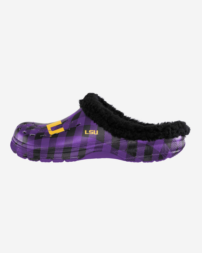 LSU Tigers Sherpa Lined Buffalo Check Clog FOCO S - FOCO.com