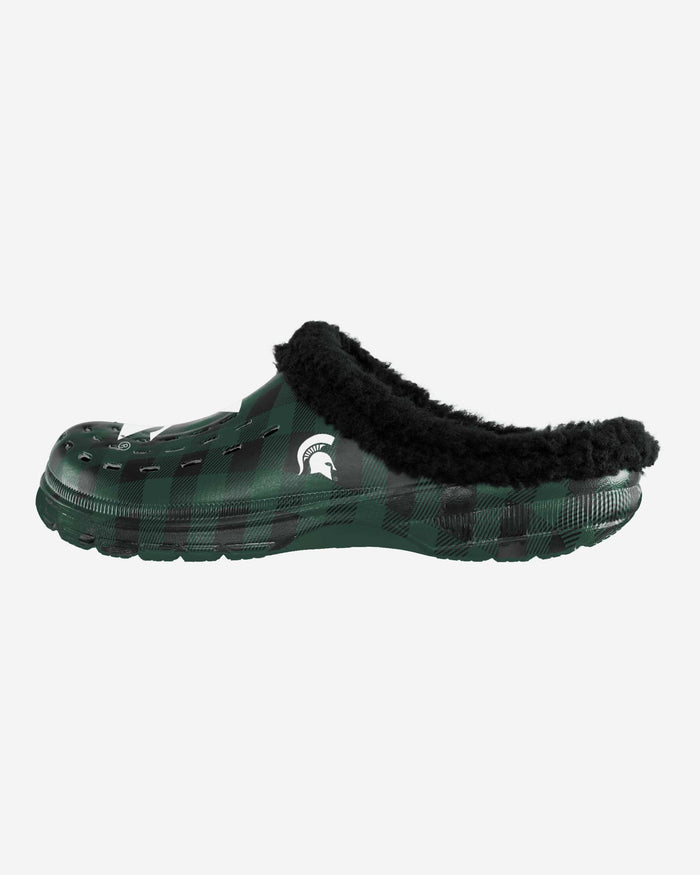 Michigan State Spartans Sherpa Lined Buffalo Check Clog FOCO S - FOCO.com