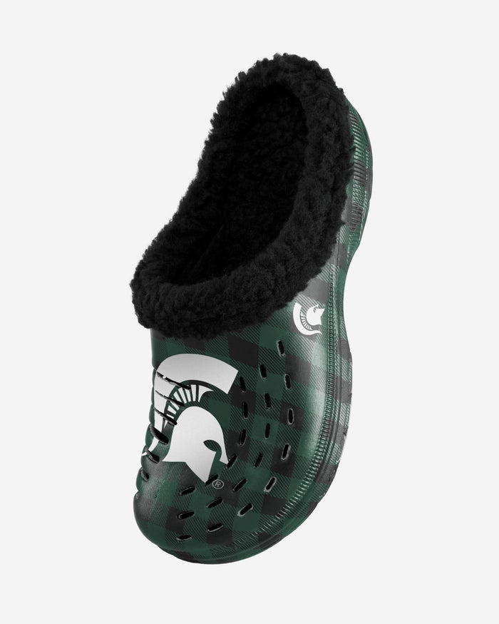 Michigan State Spartans Sherpa Lined Buffalo Check Clog FOCO - FOCO.com