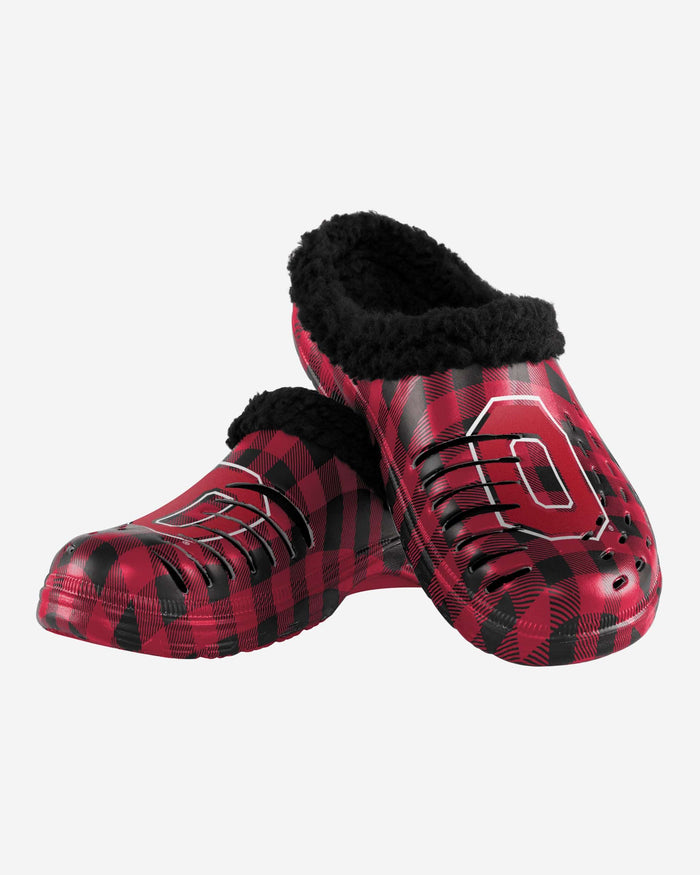 Ohio State Buckeyes Sherpa Lined Buffalo Check Clog FOCO - FOCO.com