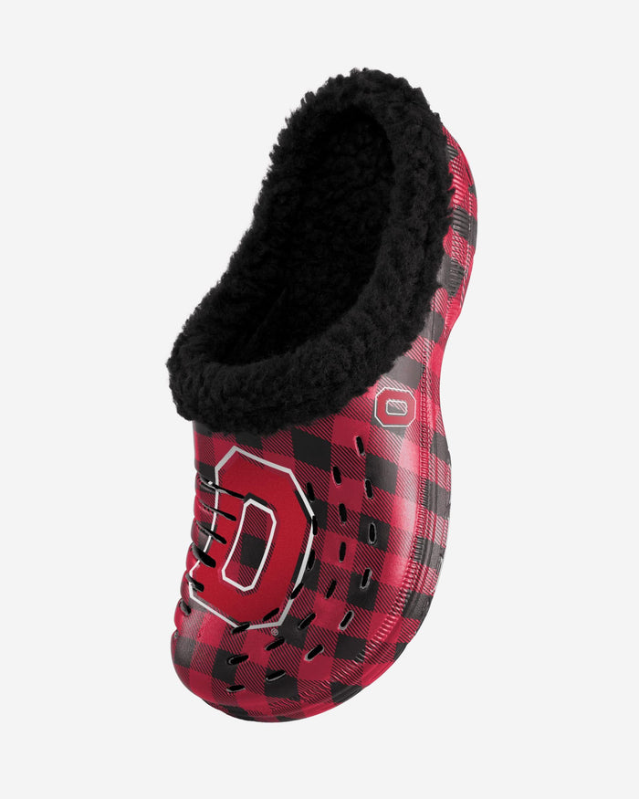 Ohio State Buckeyes Sherpa Lined Buffalo Check Clog FOCO - FOCO.com