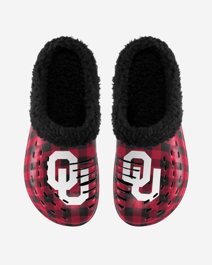 Oklahoma Sooners Sherpa Lined Buffalo Check Clog FOCO - FOCO.com