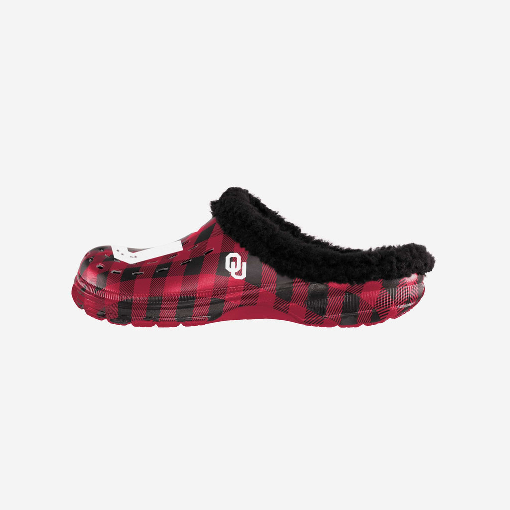 Oklahoma Sooners Sherpa Lined Buffalo Check Clog FOCO S - FOCO.com