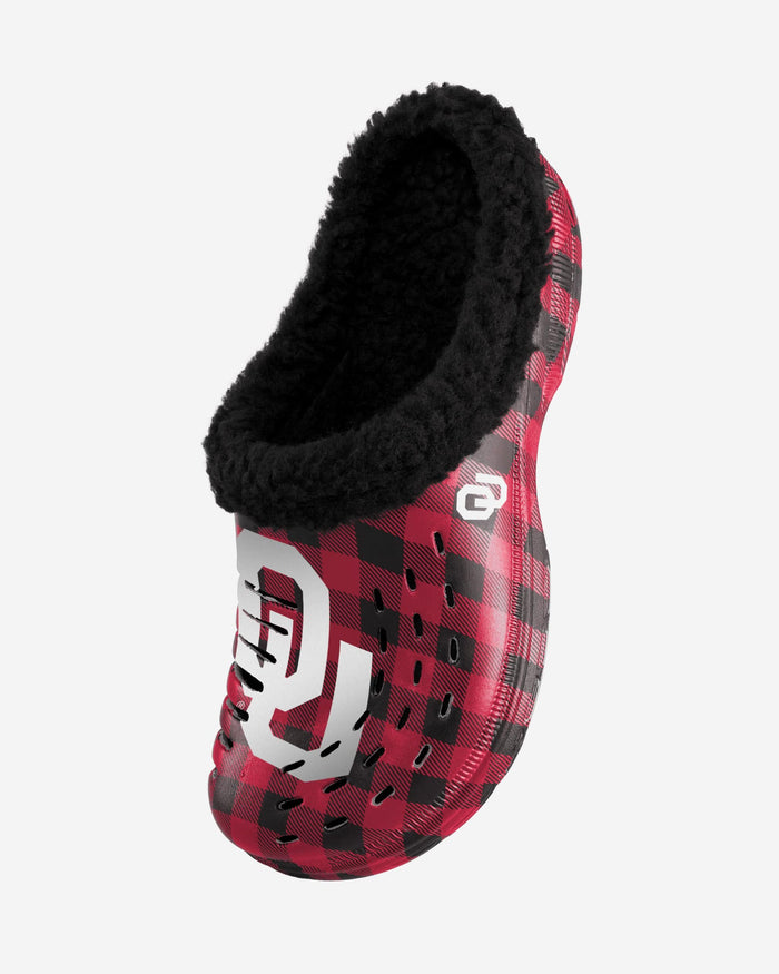 Oklahoma Sooners Sherpa Lined Buffalo Check Clog FOCO - FOCO.com