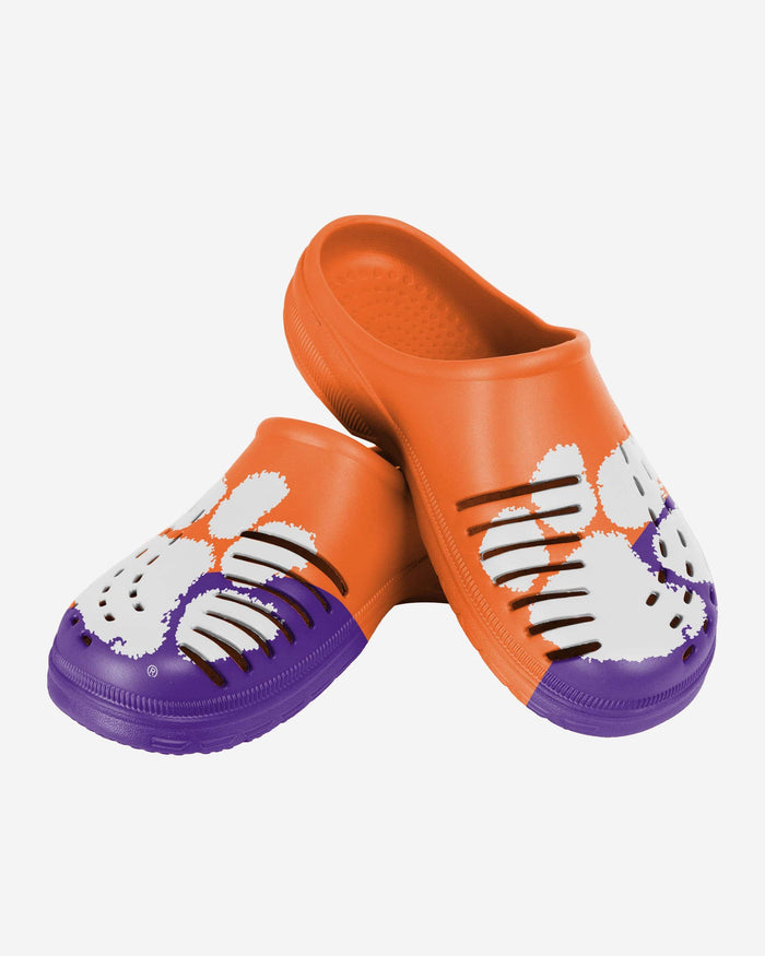 Clemson Tigers Colorblock Big Logo Clog FOCO - FOCO.com