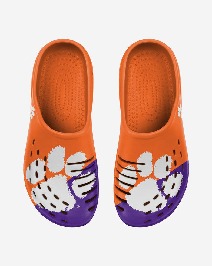 Clemson Tigers Colorblock Big Logo Clog FOCO S - FOCO.com