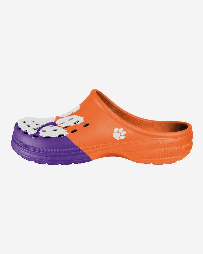 Clemson Tigers Colorblock Big Logo Clog FOCO - FOCO.com