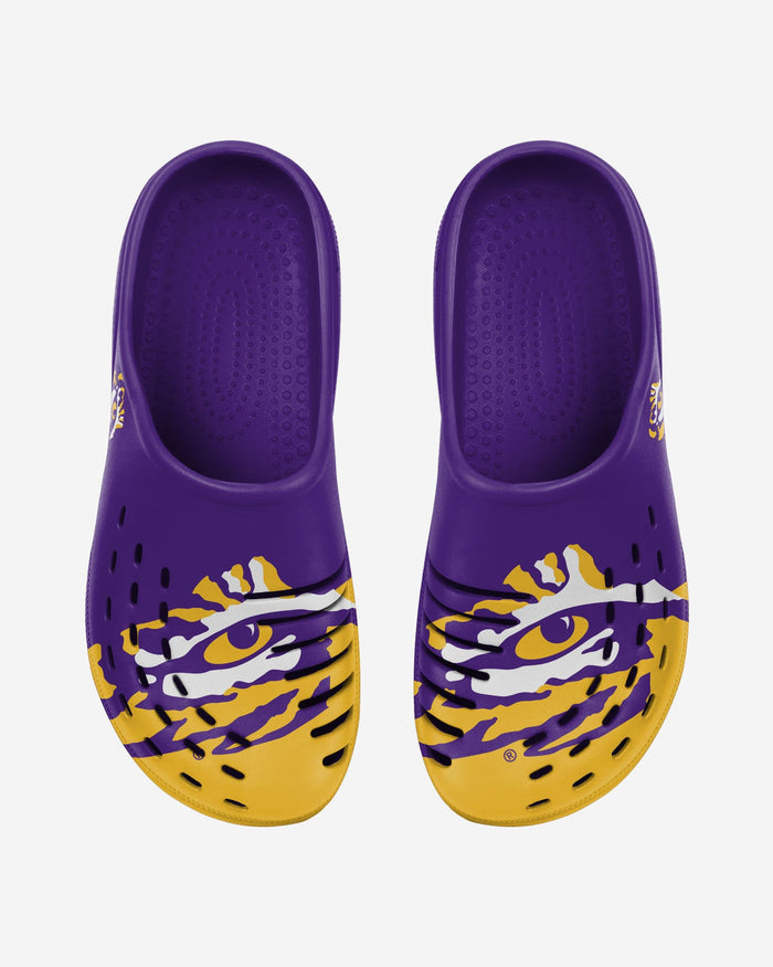 LSU Tigers Colorblock Big Logo Clog FOCO S - FOCO.com