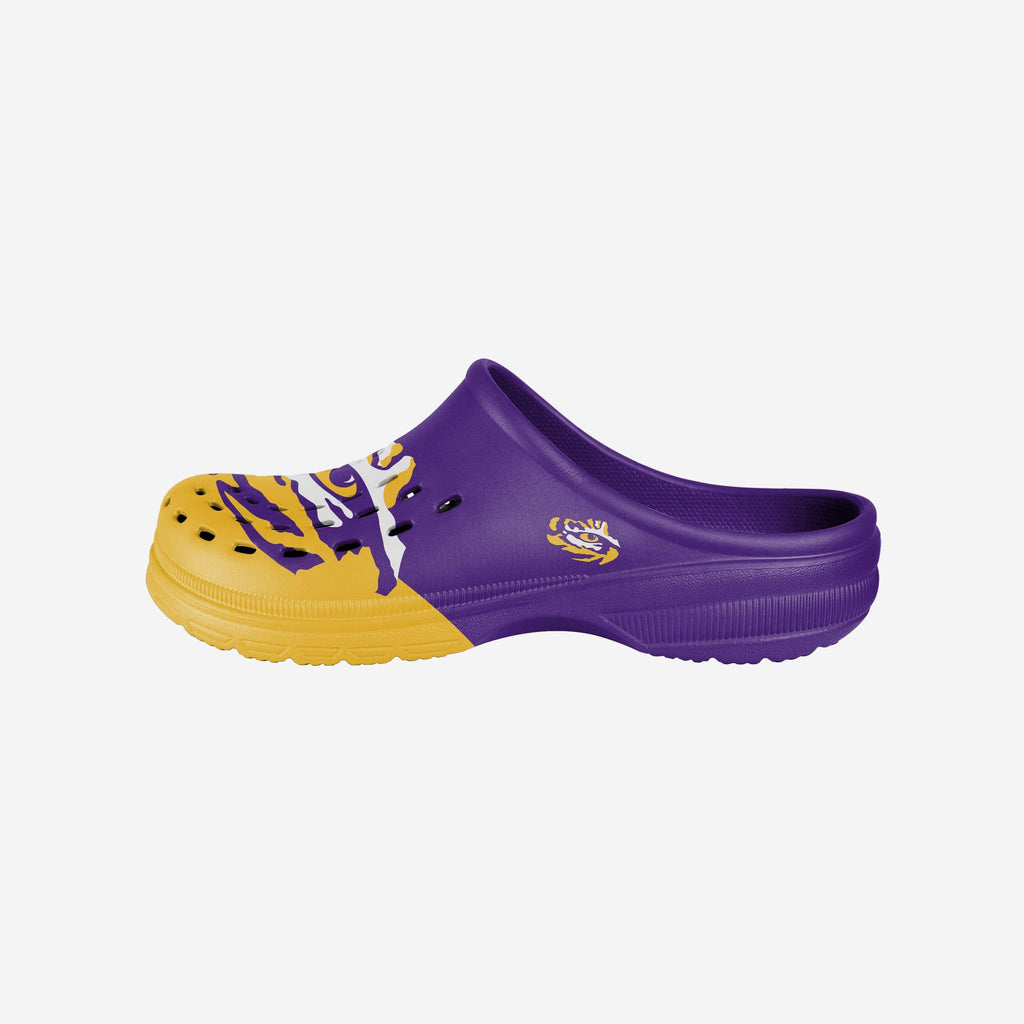 LSU Tigers Colorblock Big Logo Clog FOCO - FOCO.com