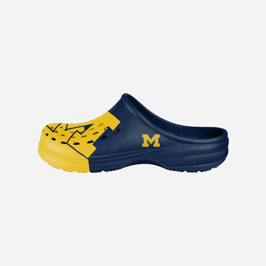 Michigan Wolverines Colorblock Big Logo Clog FOCO - FOCO.com