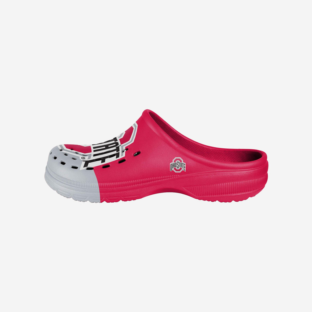 Ohio State Buckeyes Colorblock Big Logo Clog FOCO - FOCO.com