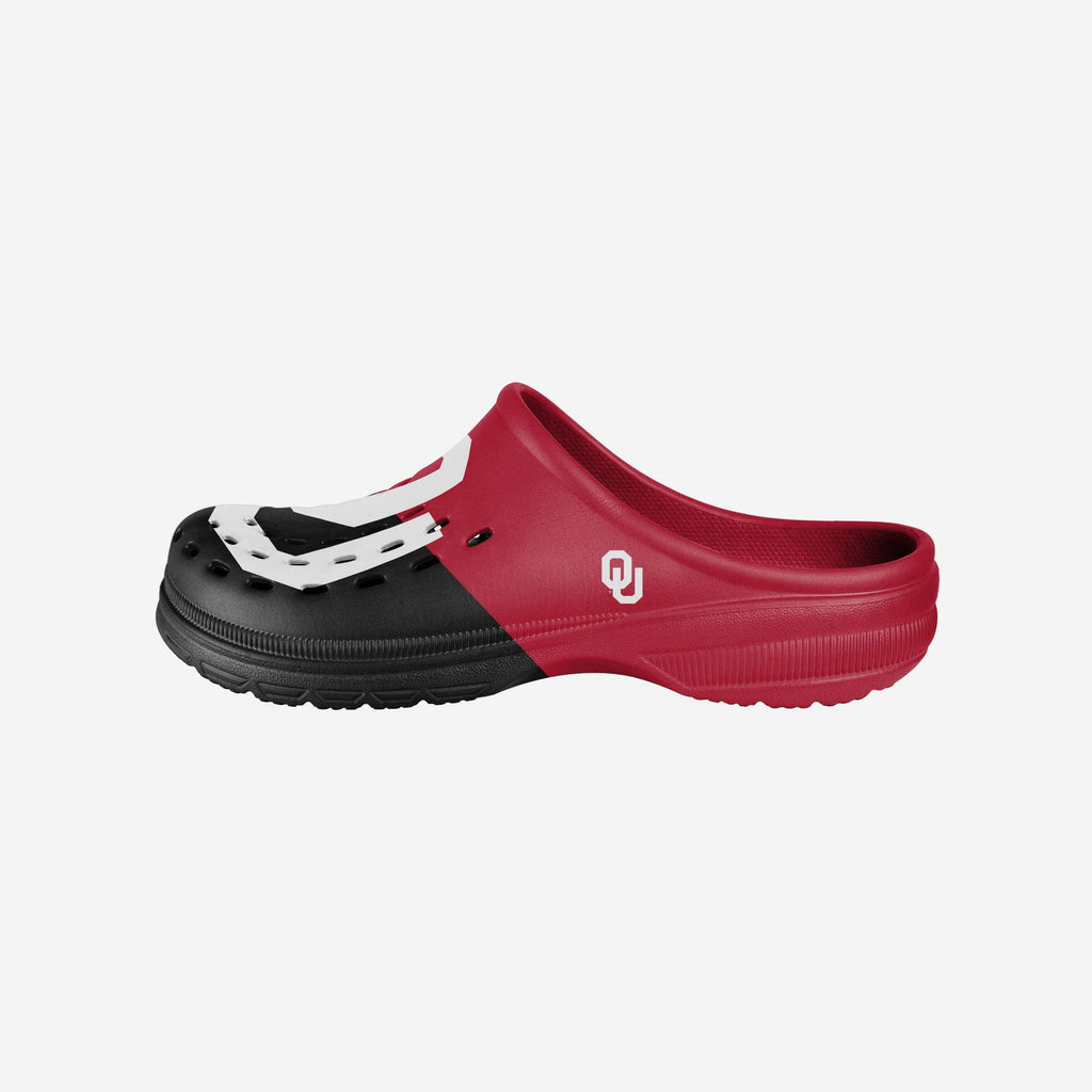 Oklahoma Sooners Colorblock Big Logo Clog FOCO - FOCO.com