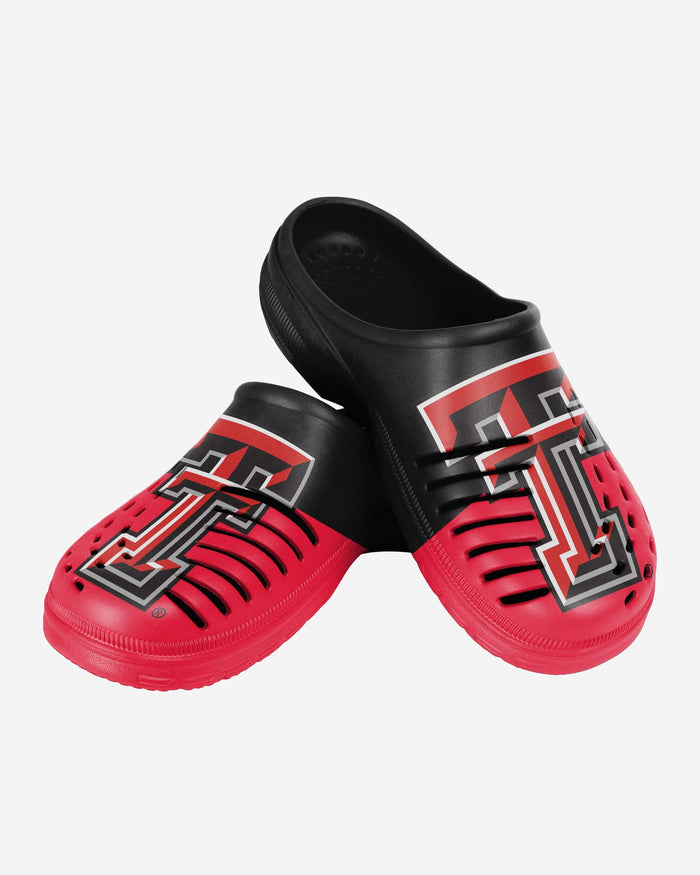 Texas Tech Red Raiders Colorblock Big Logo Clog FOCO - FOCO.com