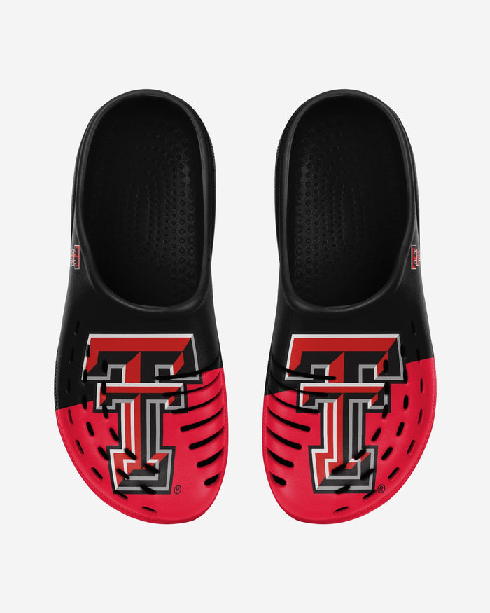 Texas Tech Red Raiders Colorblock Big Logo Clog FOCO S - FOCO.com