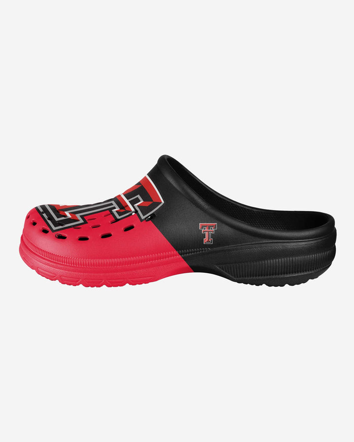 Texas Tech Red Raiders Colorblock Big Logo Clog FOCO - FOCO.com