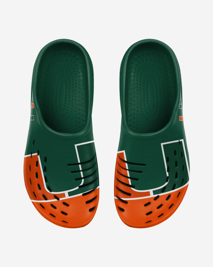 Miami Hurricanes Colorblock Big Logo Clog FOCO S - FOCO.com