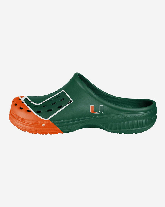 Miami Hurricanes Colorblock Big Logo Clog FOCO - FOCO.com