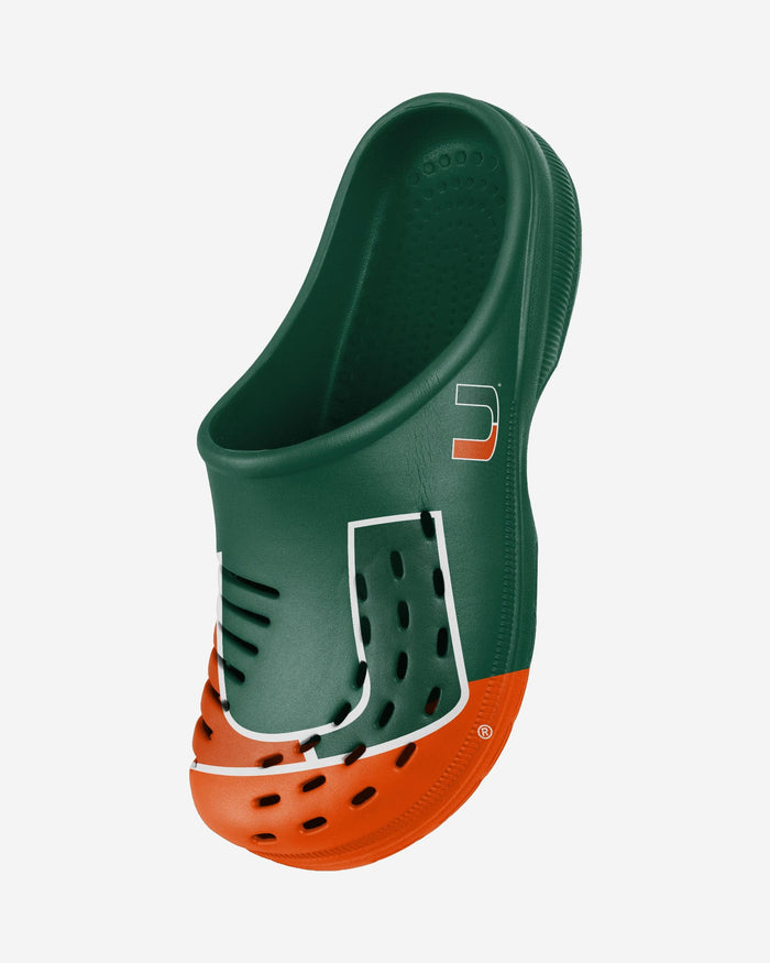 Miami Hurricanes Colorblock Big Logo Clog FOCO - FOCO.com
