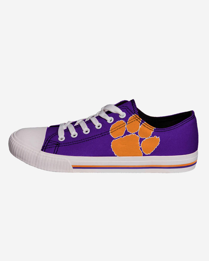 Clemson Tigers Mens Low Top Big Logo Canvas Shoe FOCO - FOCO.com