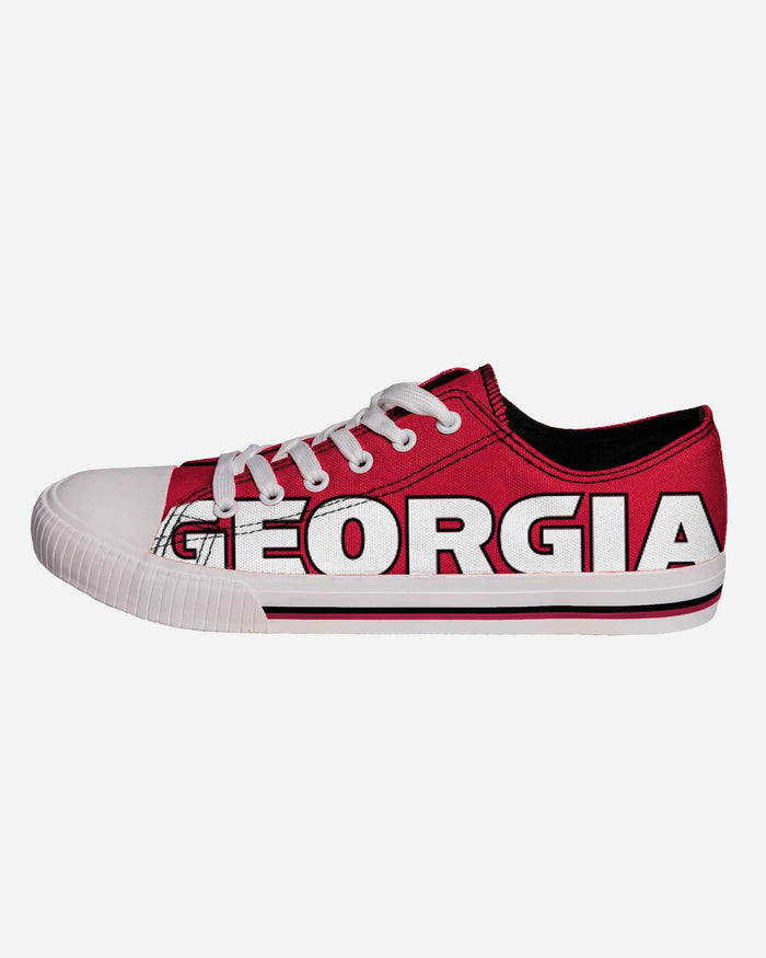 Georgia Bulldogs Mens Low Top Big Logo Canvas Shoe FOCO - FOCO.com