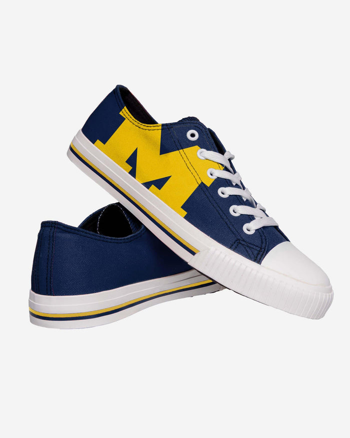 Michigan Wolverines Mens Low Top Big Logo Canvas Shoe FOCO - FOCO.com