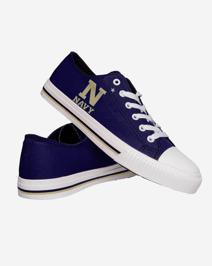 Navy Midshipmen Mens Low Top Big Logo Canvas Shoe FOCO - FOCO.com