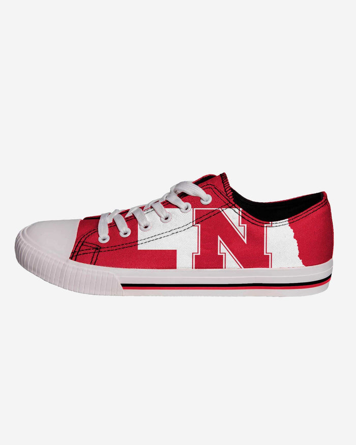 Nebraska Cornhuskers Mens Low Top Big Logo Canvas Shoe FOCO - FOCO.com