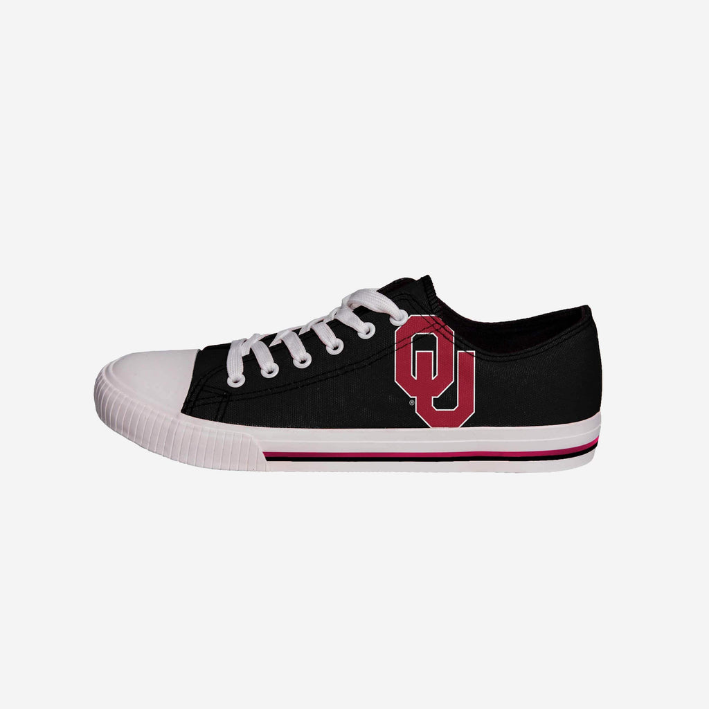 Oklahoma Sooners Mens Low Top Big Logo Canvas Shoe FOCO - FOCO.com